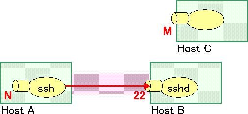 Fig.3: ssh client waits for connections to the port N to come.